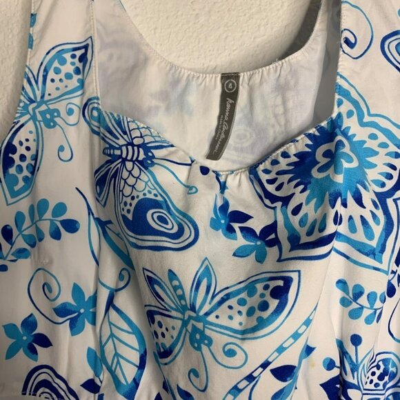 Hanna Andersson Blue Sleeveless Butterflies & Flowers Summer Dress - Picture 12 of 12